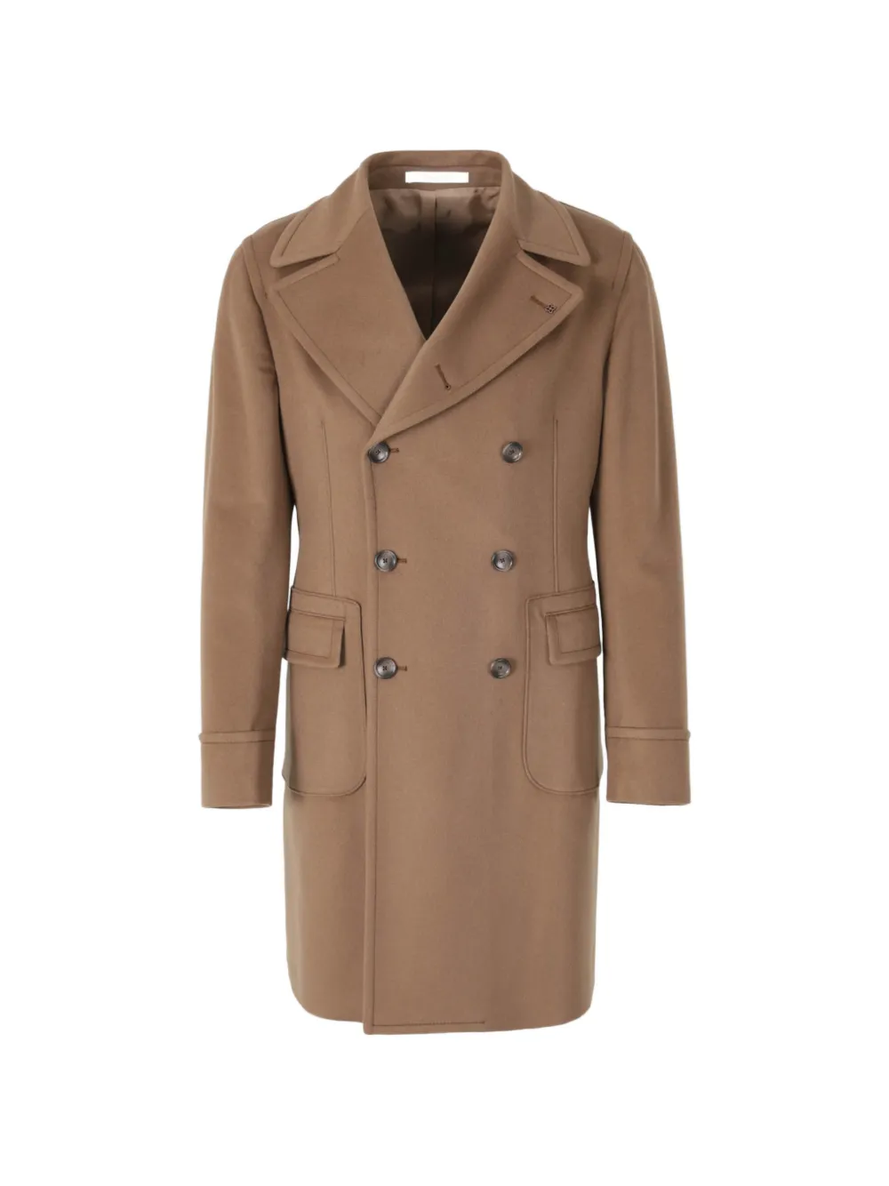 Tagliatore double-breasted cashmere coat Bruin