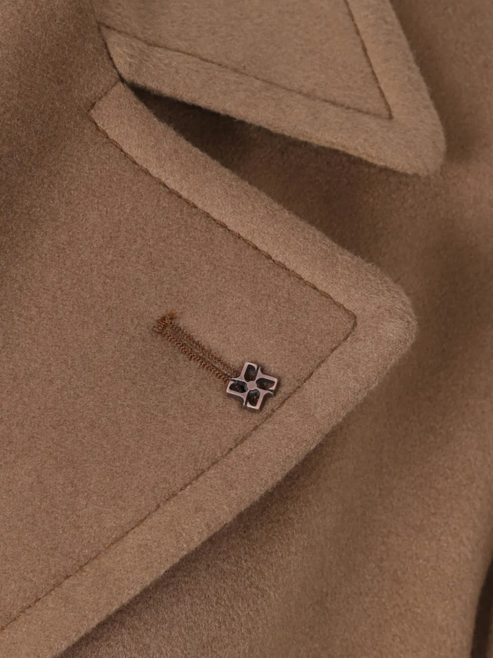 Tagliatore double-breasted cashmere coat Bruin
