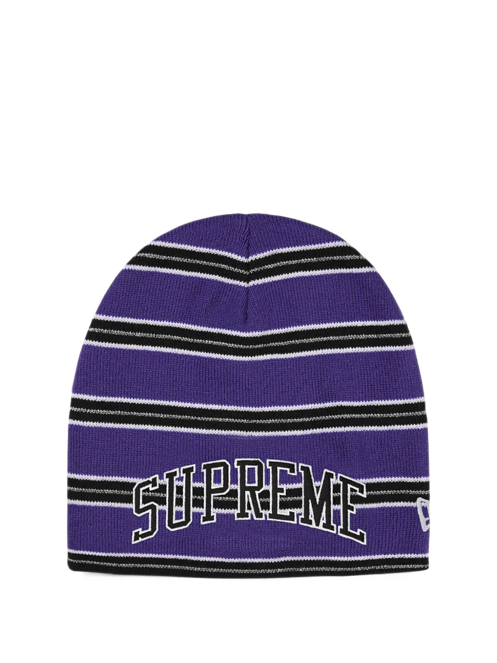 Supreme New Era stripe beanie hat - Viola