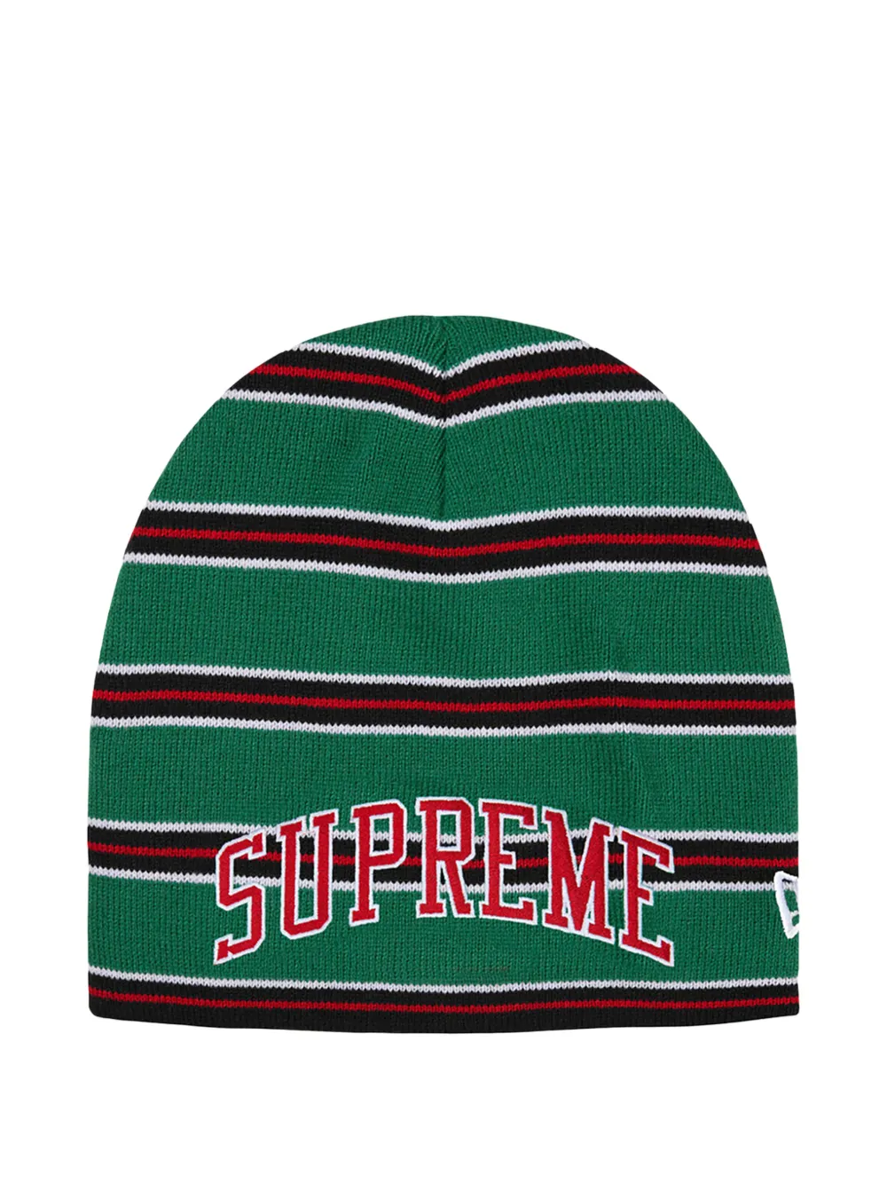 Supreme New Era stripe beanie hat - Verde