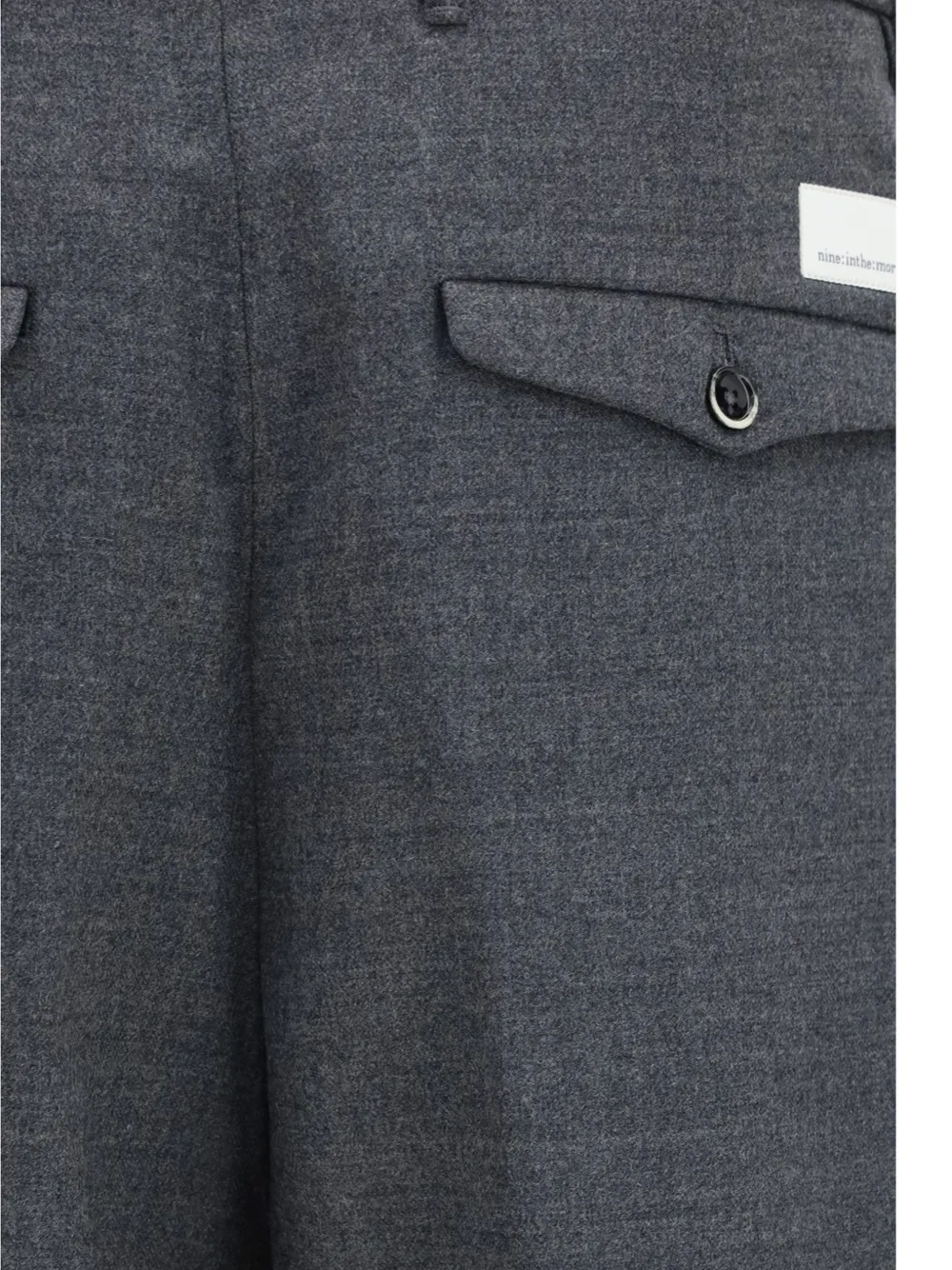 Nine In The Morning Apollon logo-patch trousers Grijs