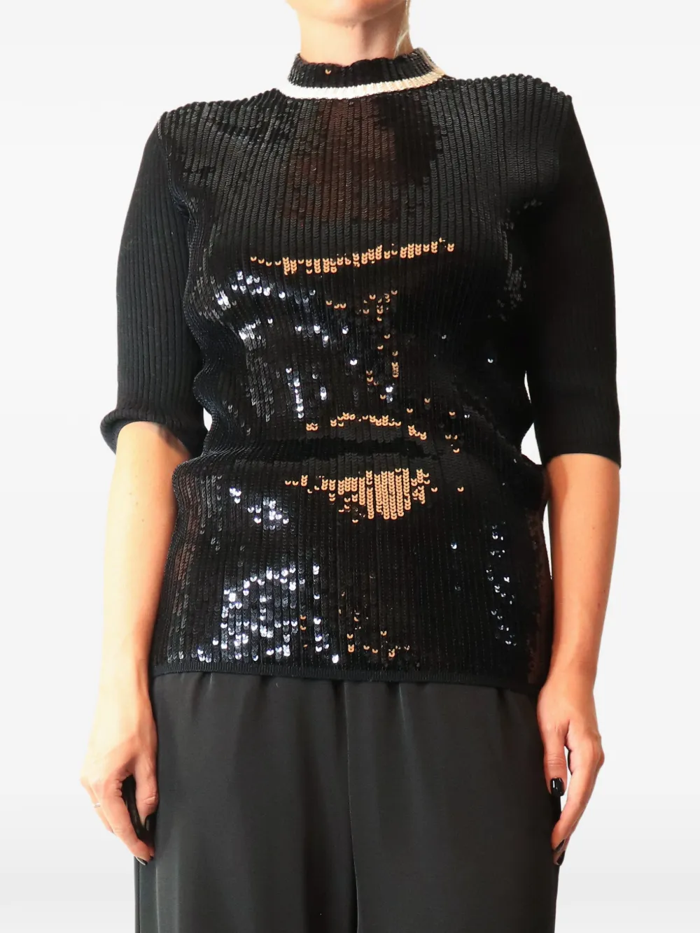 Celine Pre-Owned sequin-knit sweater - Schwarz