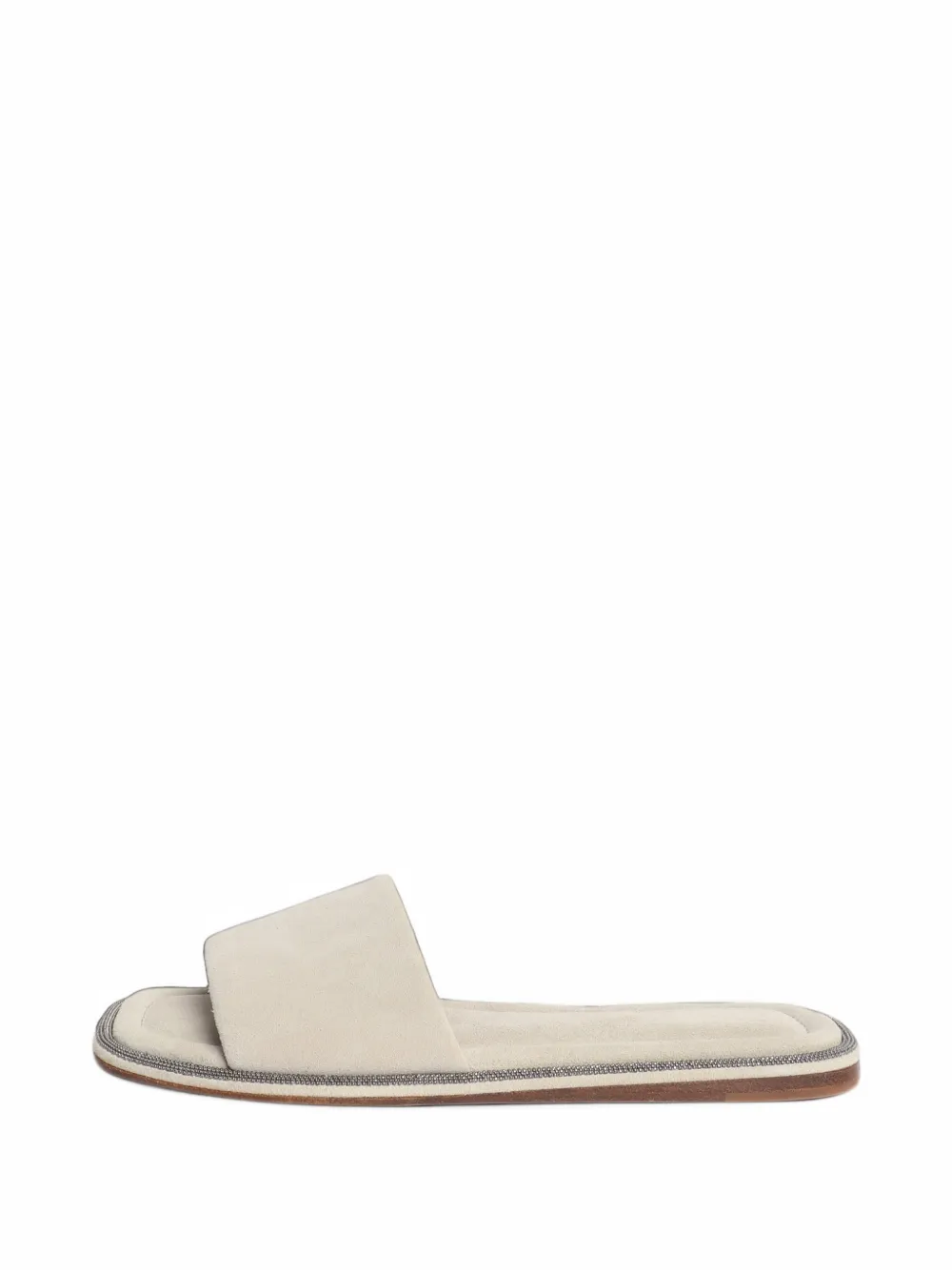 Brunello Cucinelli Vintage Monili suede sandals - Nude