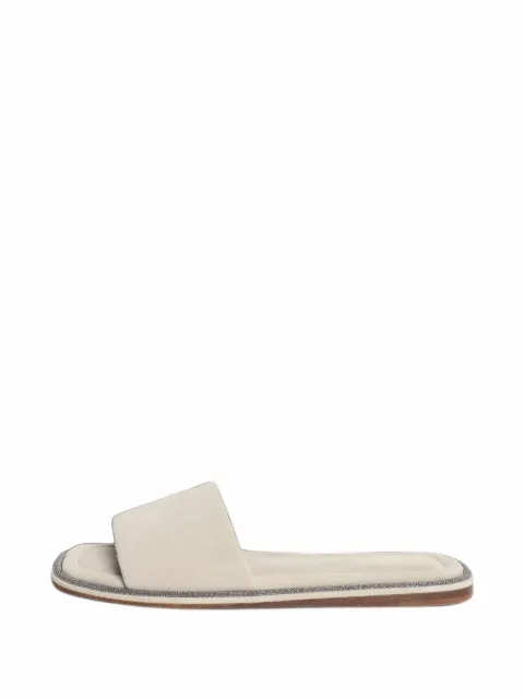 Brunello Cucinelli Vintage Monili suede sandals