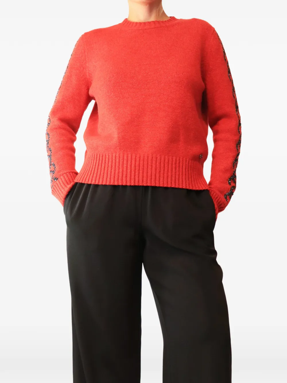 CHANEL Pre-Owned CC sequin-embellished sweater - Rot