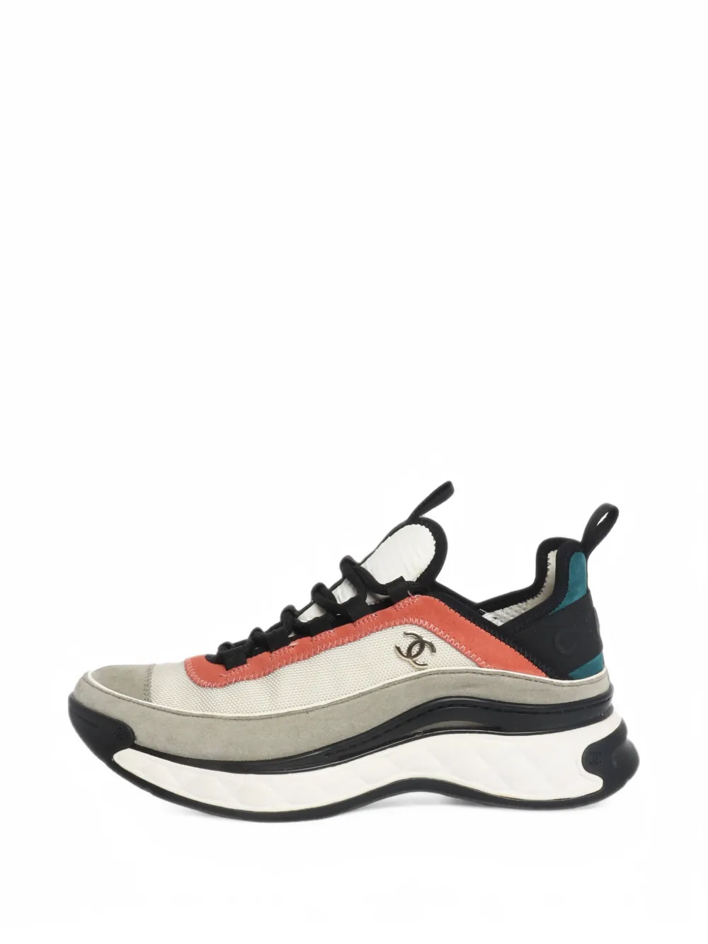 CHANEL Pre-Owned CC panelled sneakers - Weiß