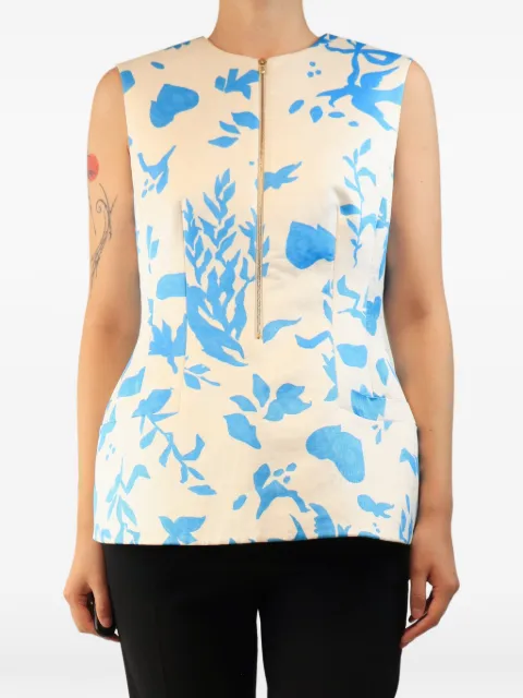 Emilia Wickstead floral-print zip-up top