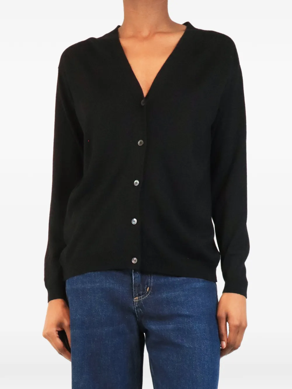 Miu Miu Pre-Owned bow-detail cardigan - Nero