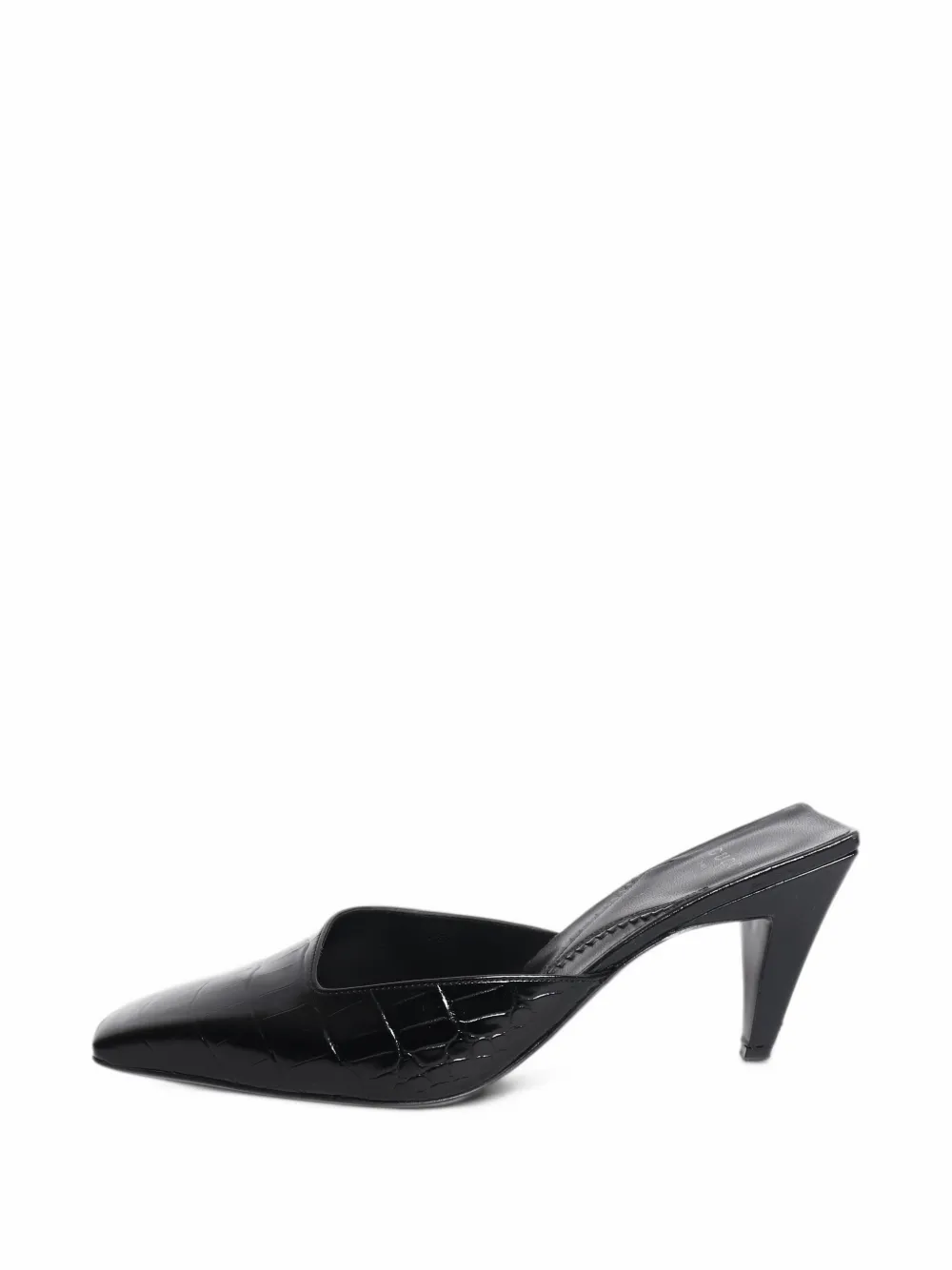 Gucci Pre-Owned croc-embossed leather mules - Schwarz