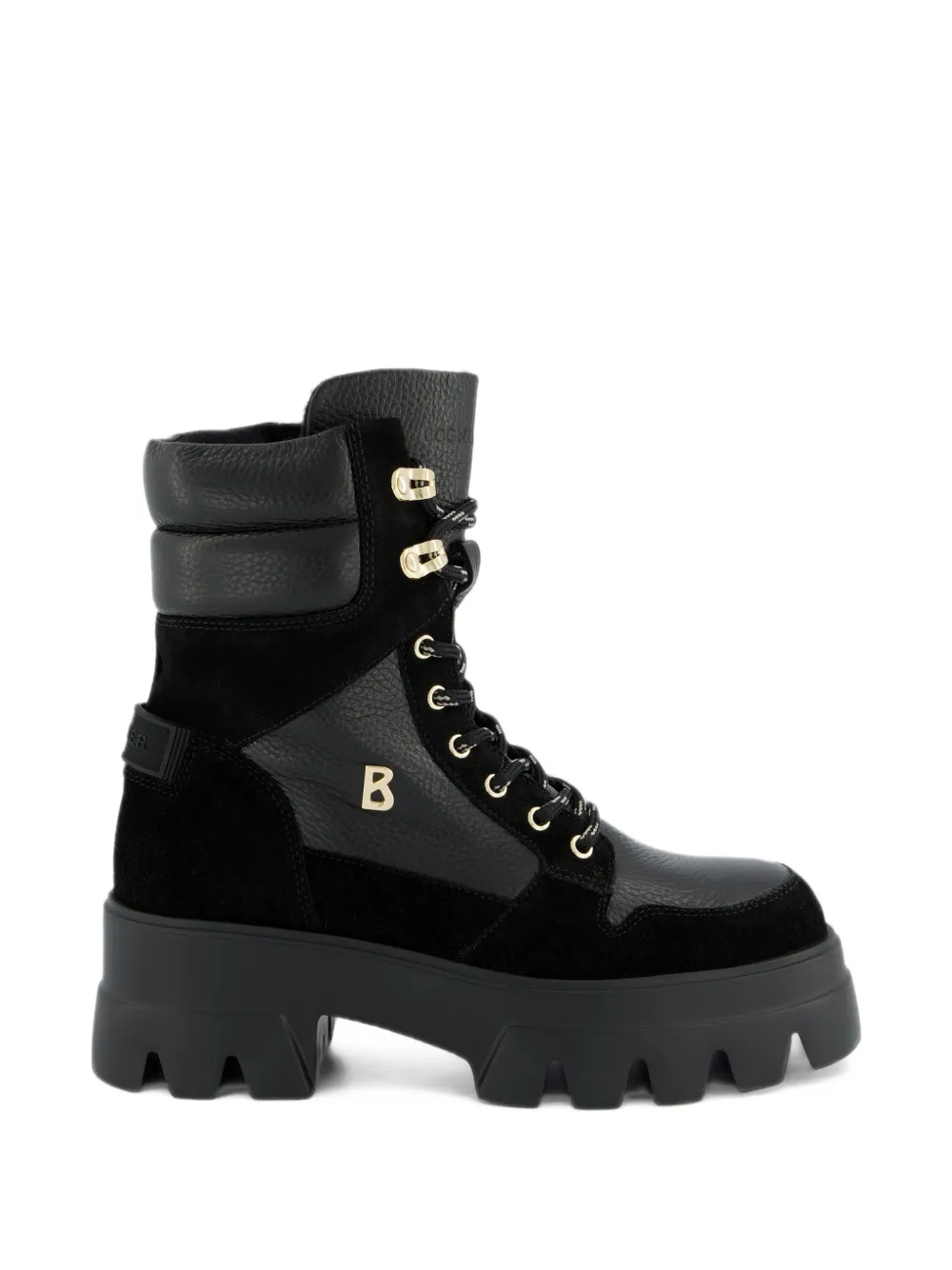 BOGNER bottes lacées à empiècements - Noir