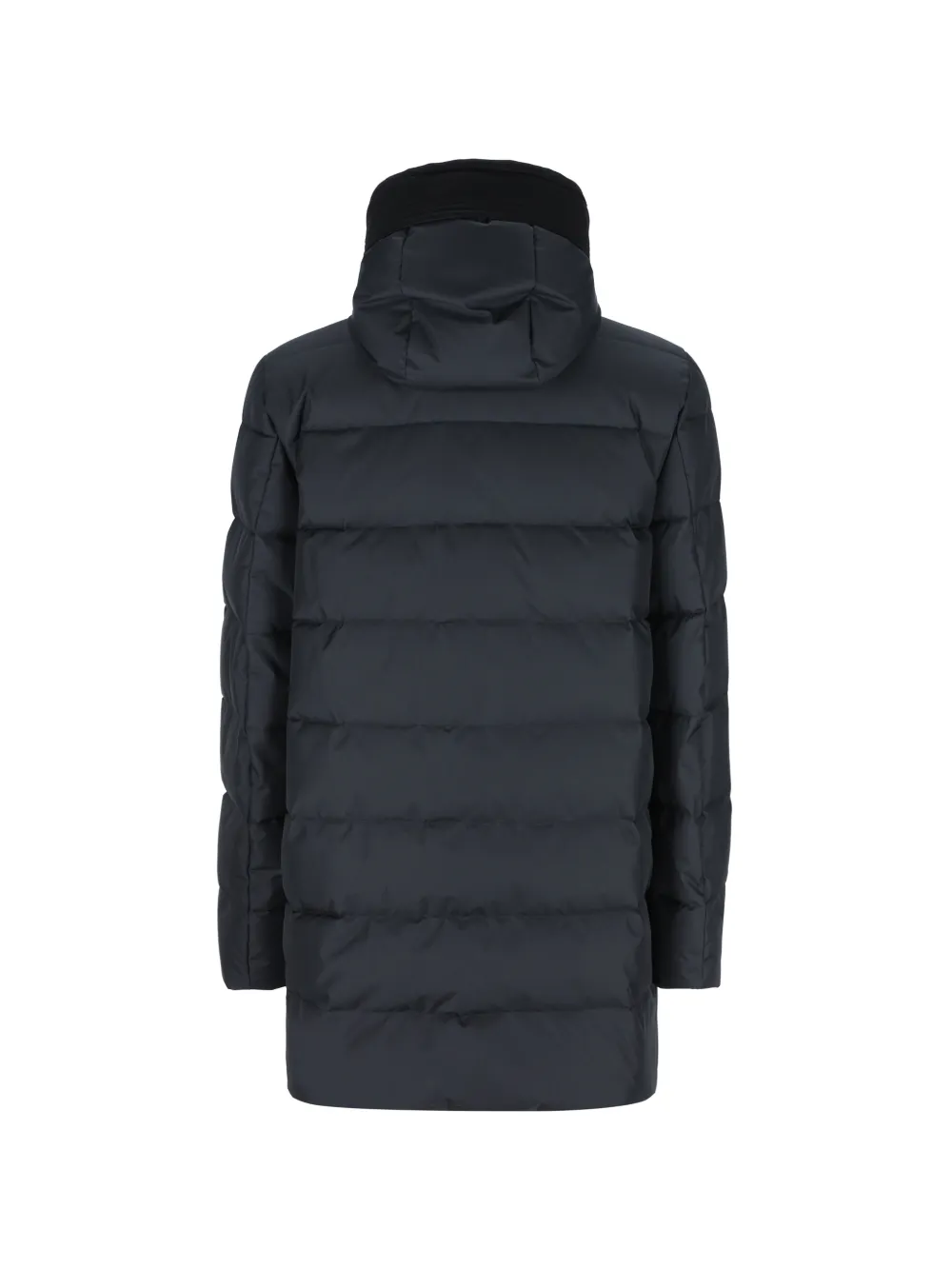 Moorer quilted hooded coat Blauw