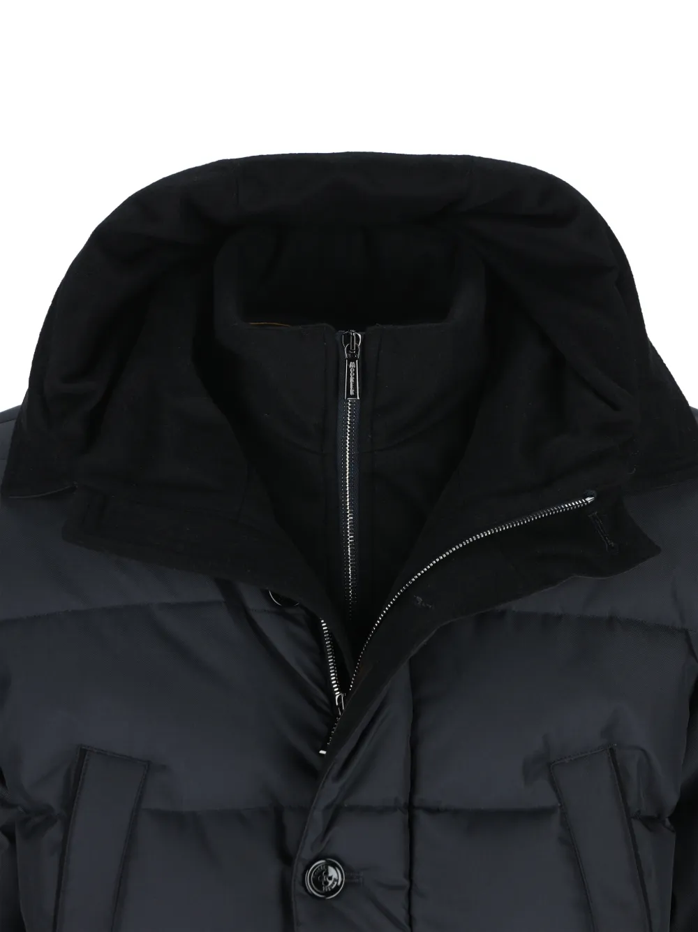 Moorer quilted hooded coat Blauw