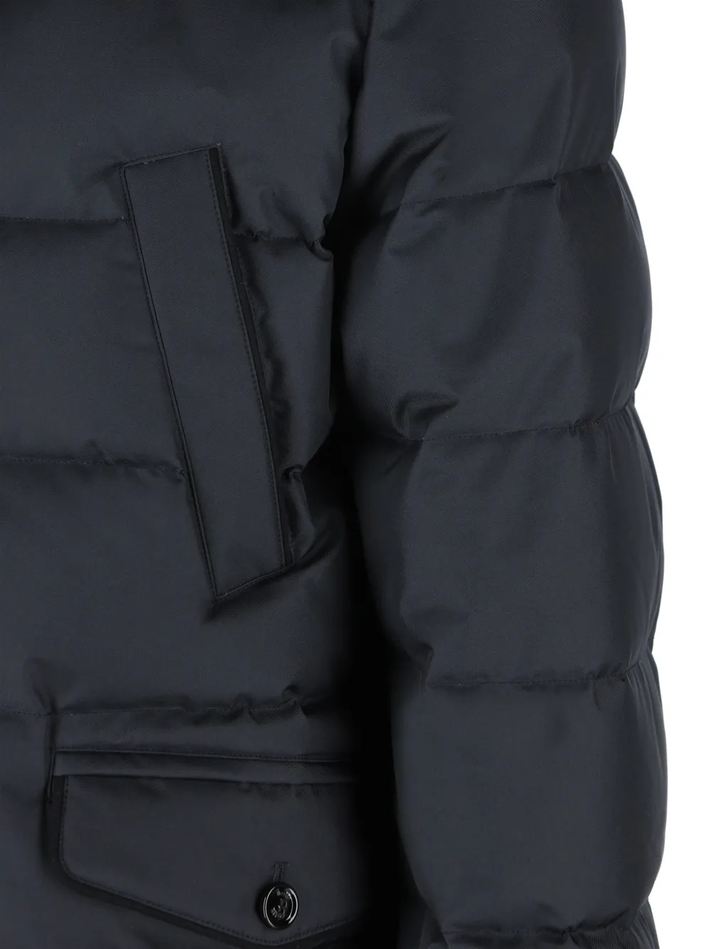 Moorer quilted hooded coat Blauw