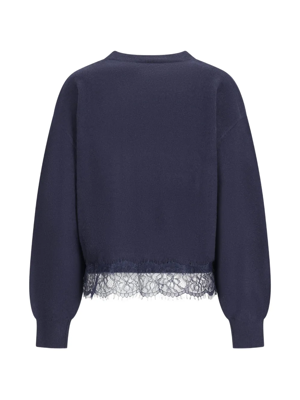 NOTSHY Kasjmier trui met kanten afwerking Blauw
