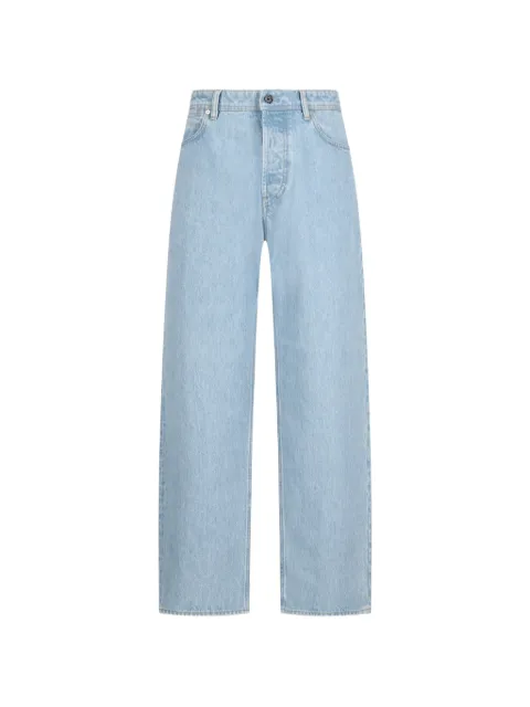 Stone Island J100006 indigo denim-light blue grainy wash jeans