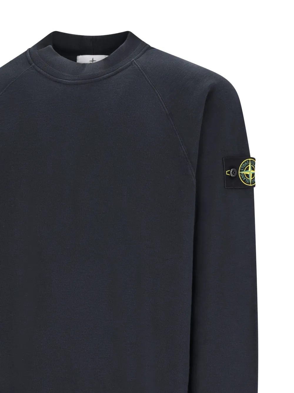 Stone Island logo-patch raglan-sleeve sweater Blauw