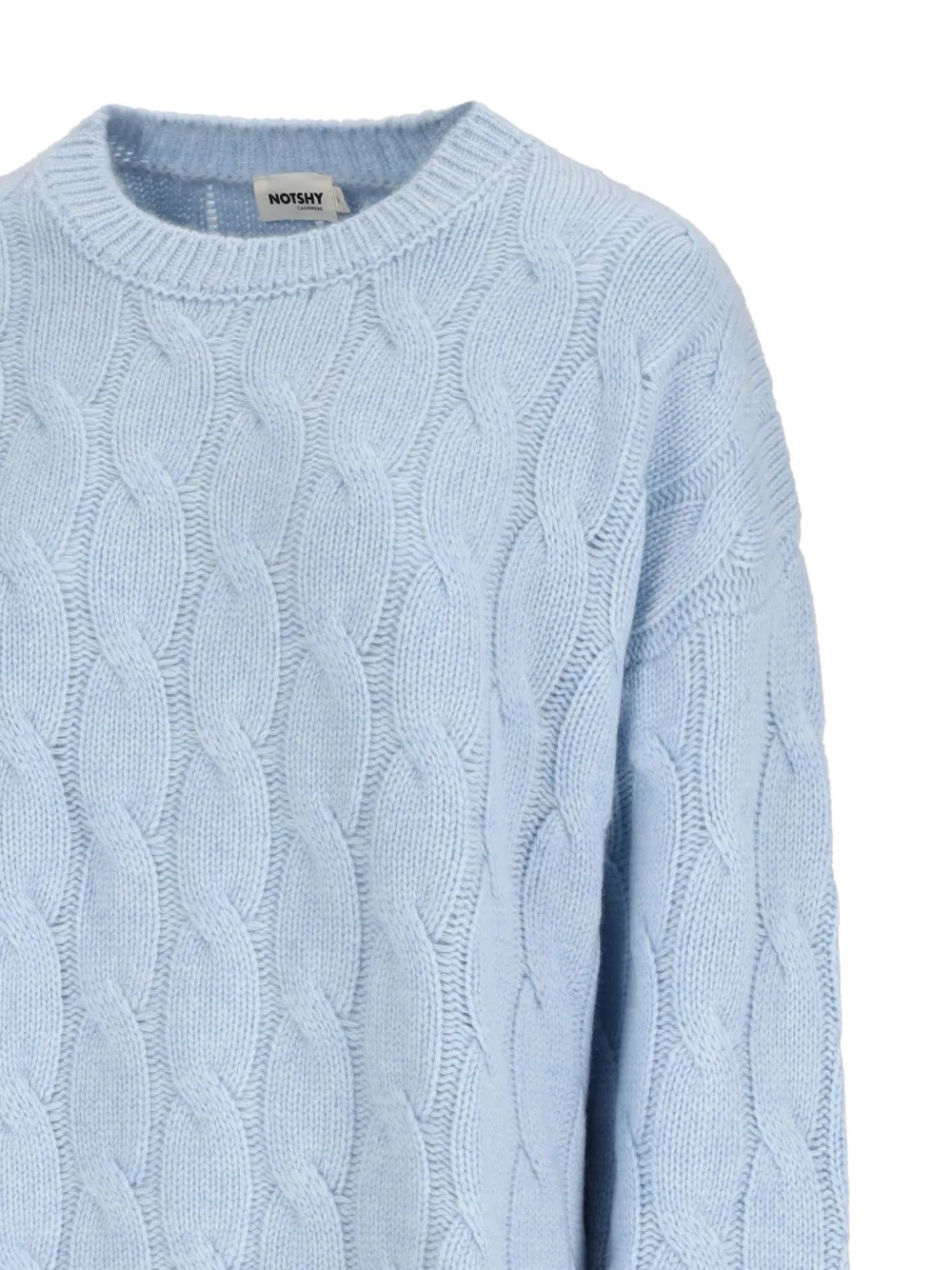 NOTSHY Patzi kabelgebreide trui Blauw