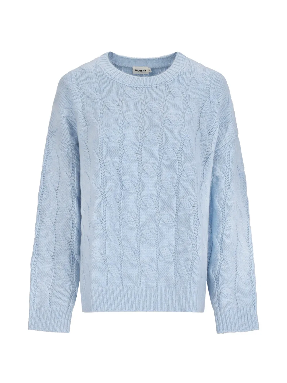 NOTSHY Patzi kabelgebreide trui Blauw