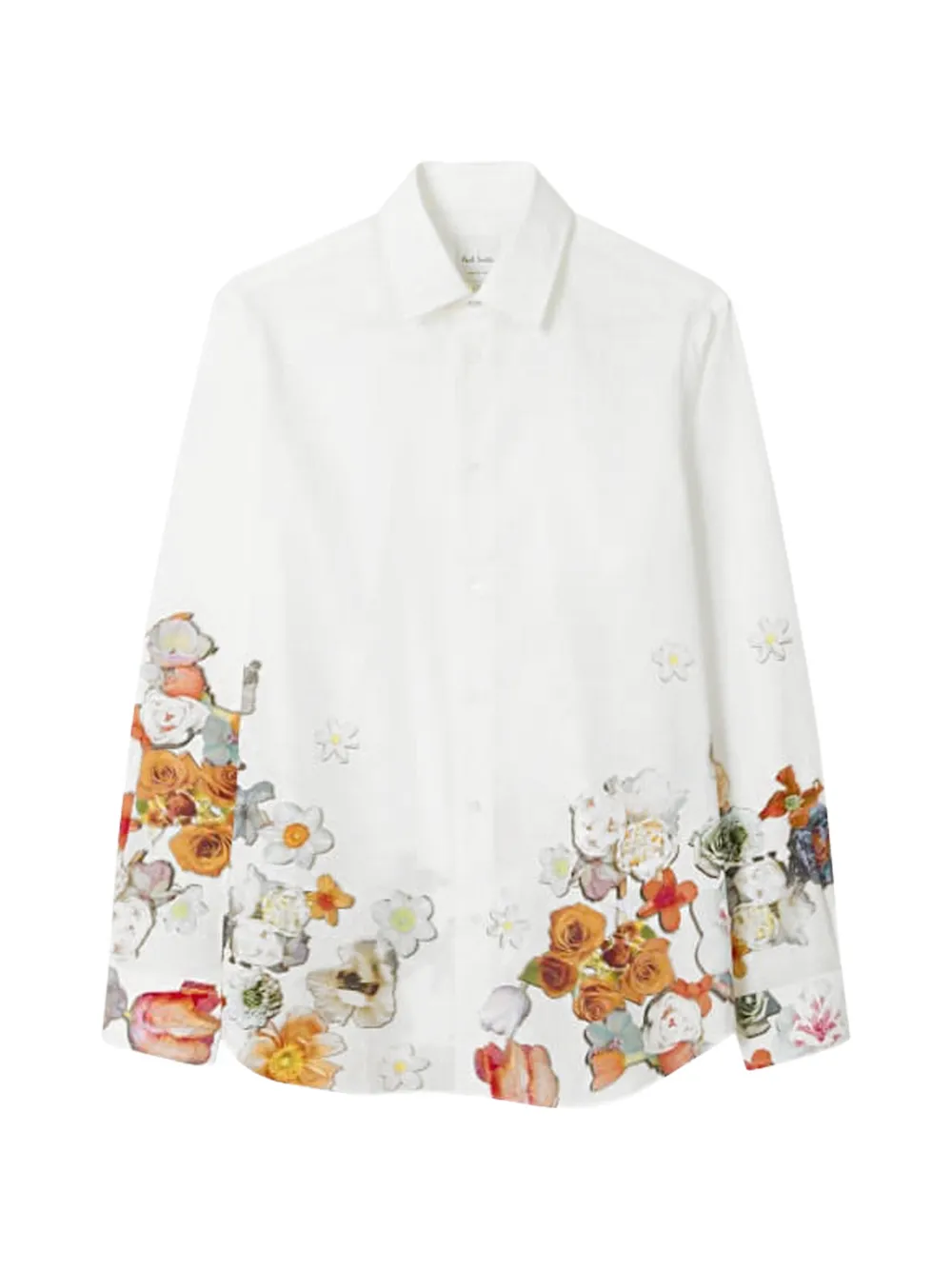 Paul Smith Regular-Fit white 'Climbing Floral' print shirt - Weiß