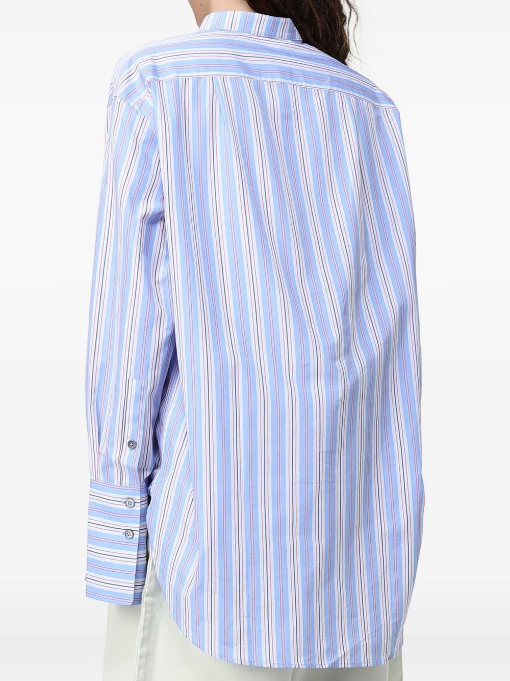 Paul Smith light blue Bengal stripe grandad shirt Blauw