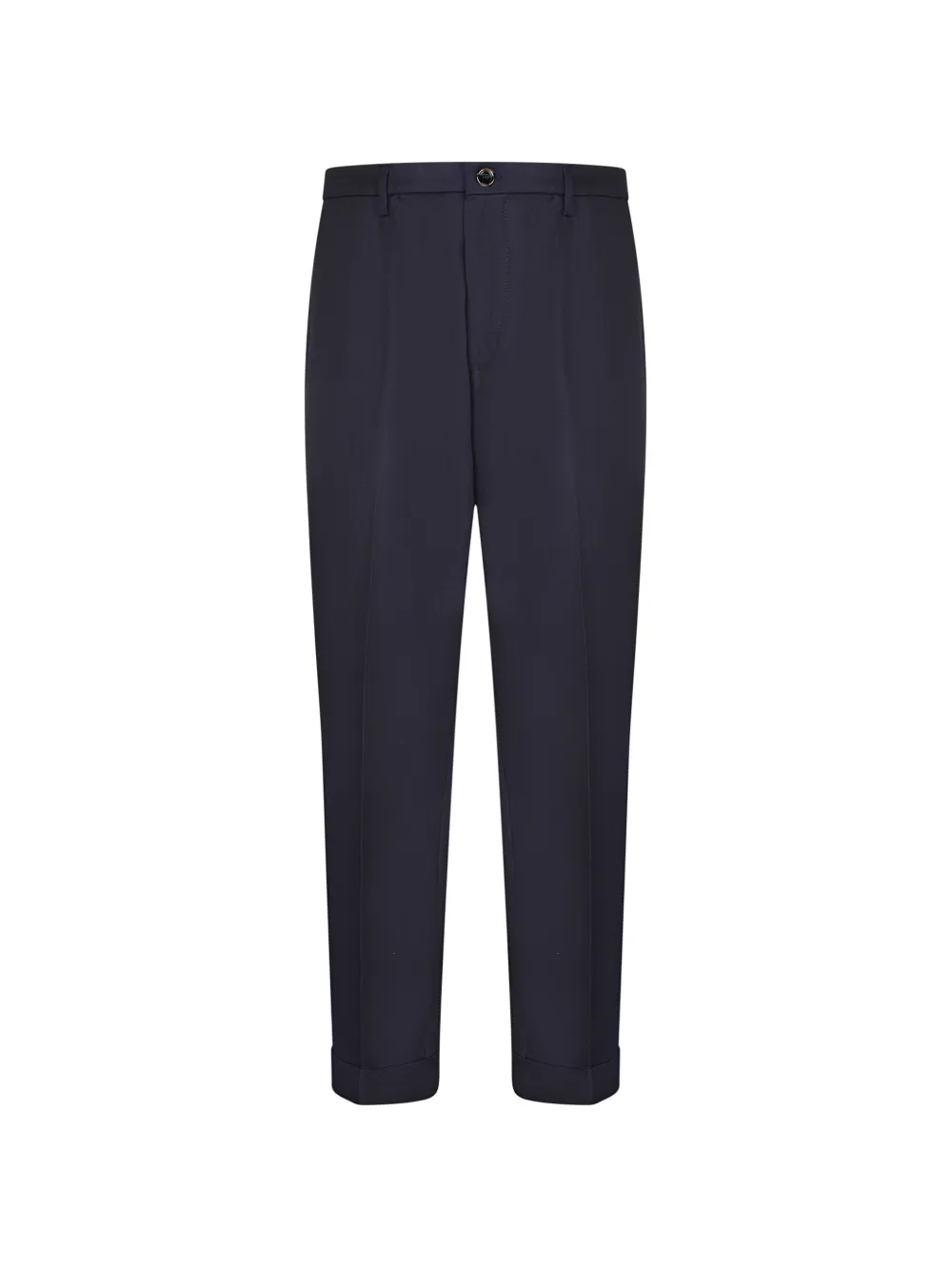 Dell'oglio pleated turn-up trousers Blauw