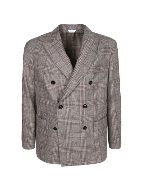 Boglioli check-pattern double-breasted blazer