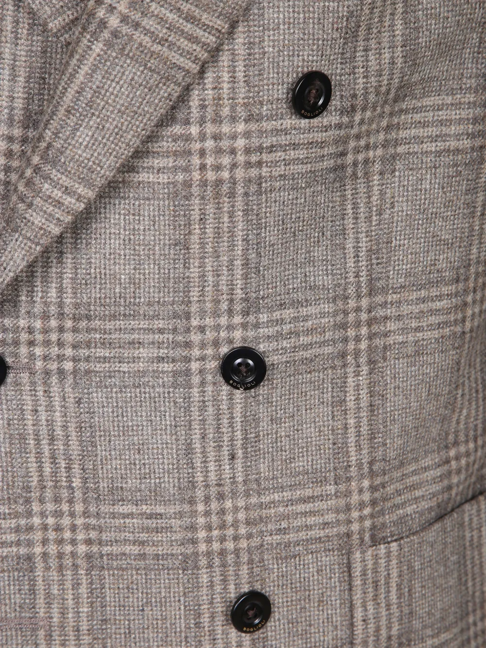 Boglioli Geruite blazer met dubbele rij knopen Grijs