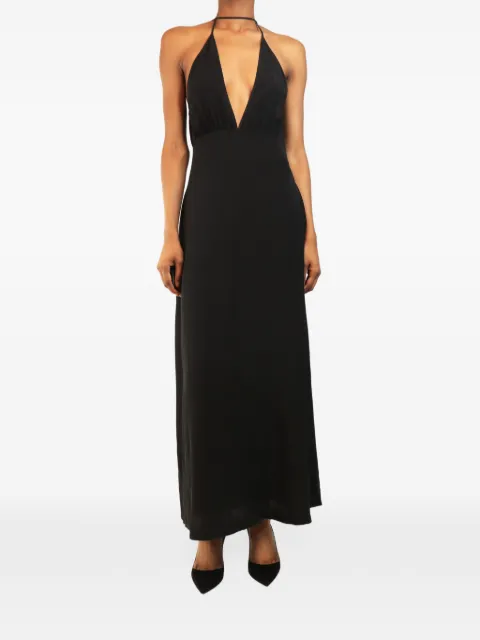 TOTEME vestido midi con cuello halter
