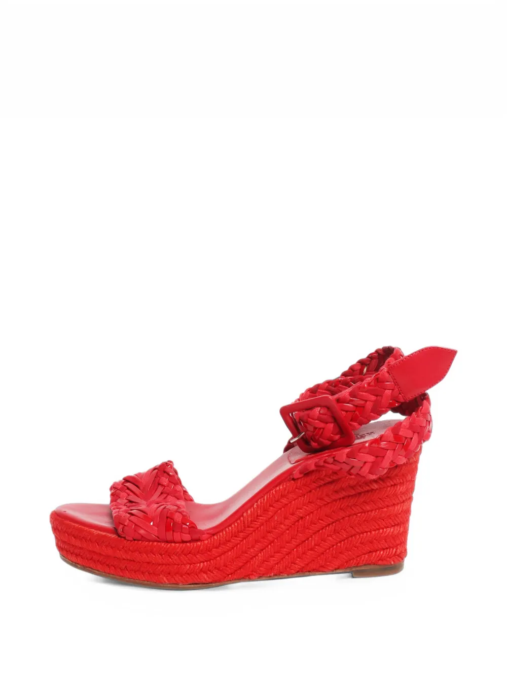 Hermès Pre-Owned Sofia braided wedge sandals - Rot