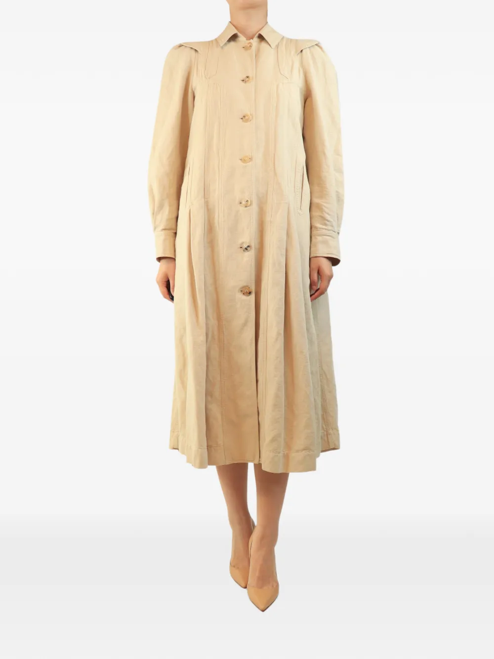 Masscob heavyweight midi shirt dress - Tons neutres Masscob heavyweight midi shirt dress - Tons neutres