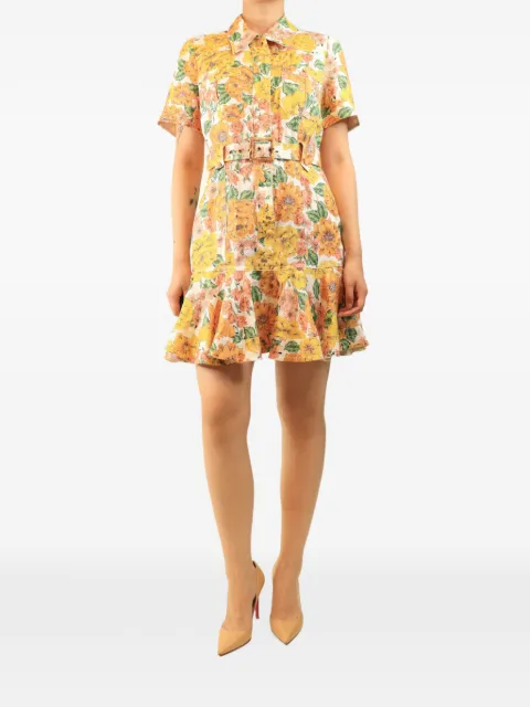 ZIMMERMANN floral-print belted dress