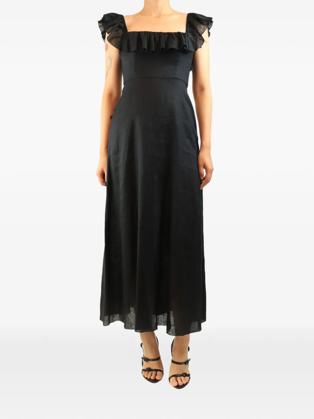 ZIMMERMANN ruffled midi dress - Nero