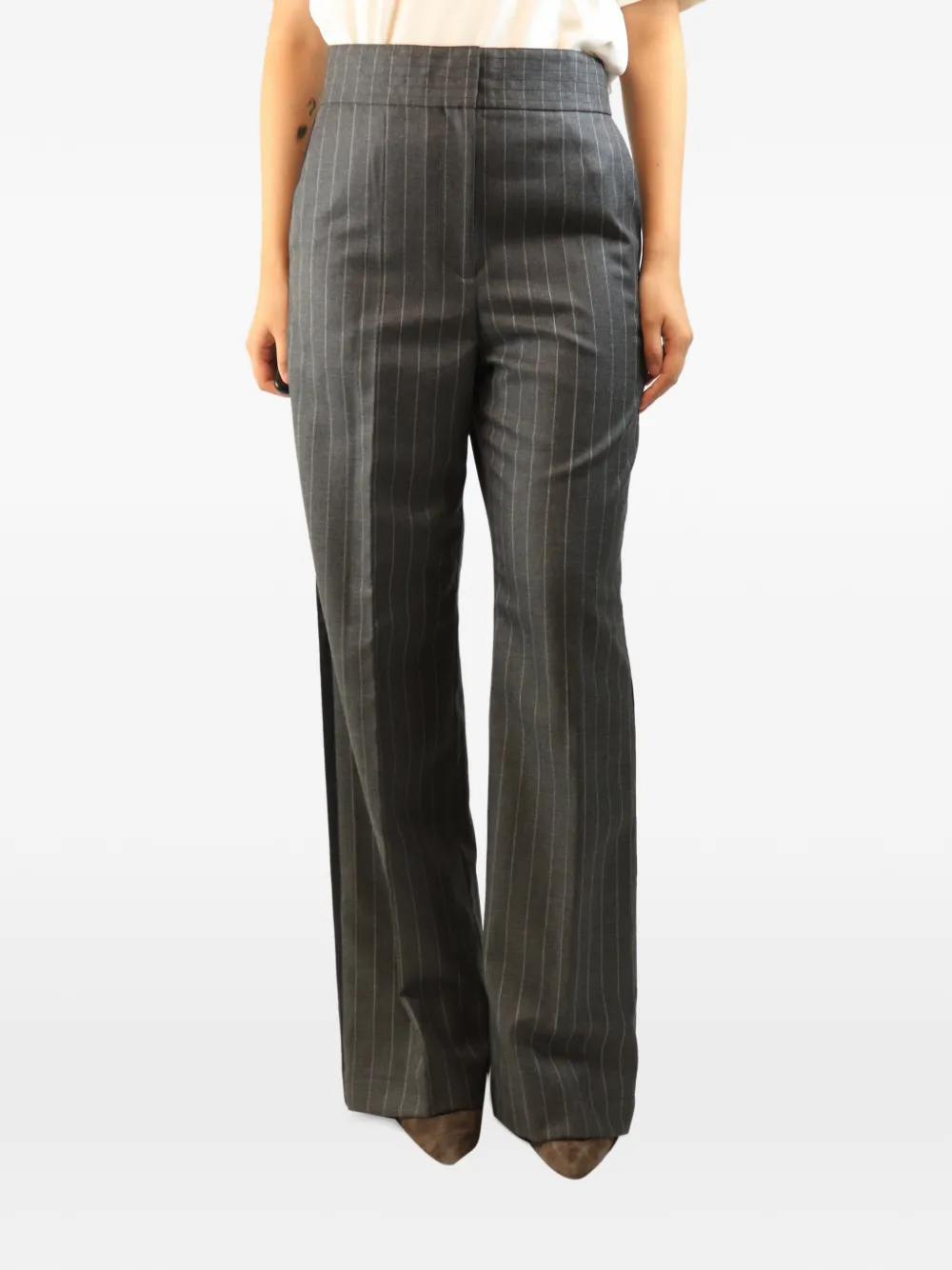 Loewe Pre-Owned pinstripe-pattern trousers - Grau