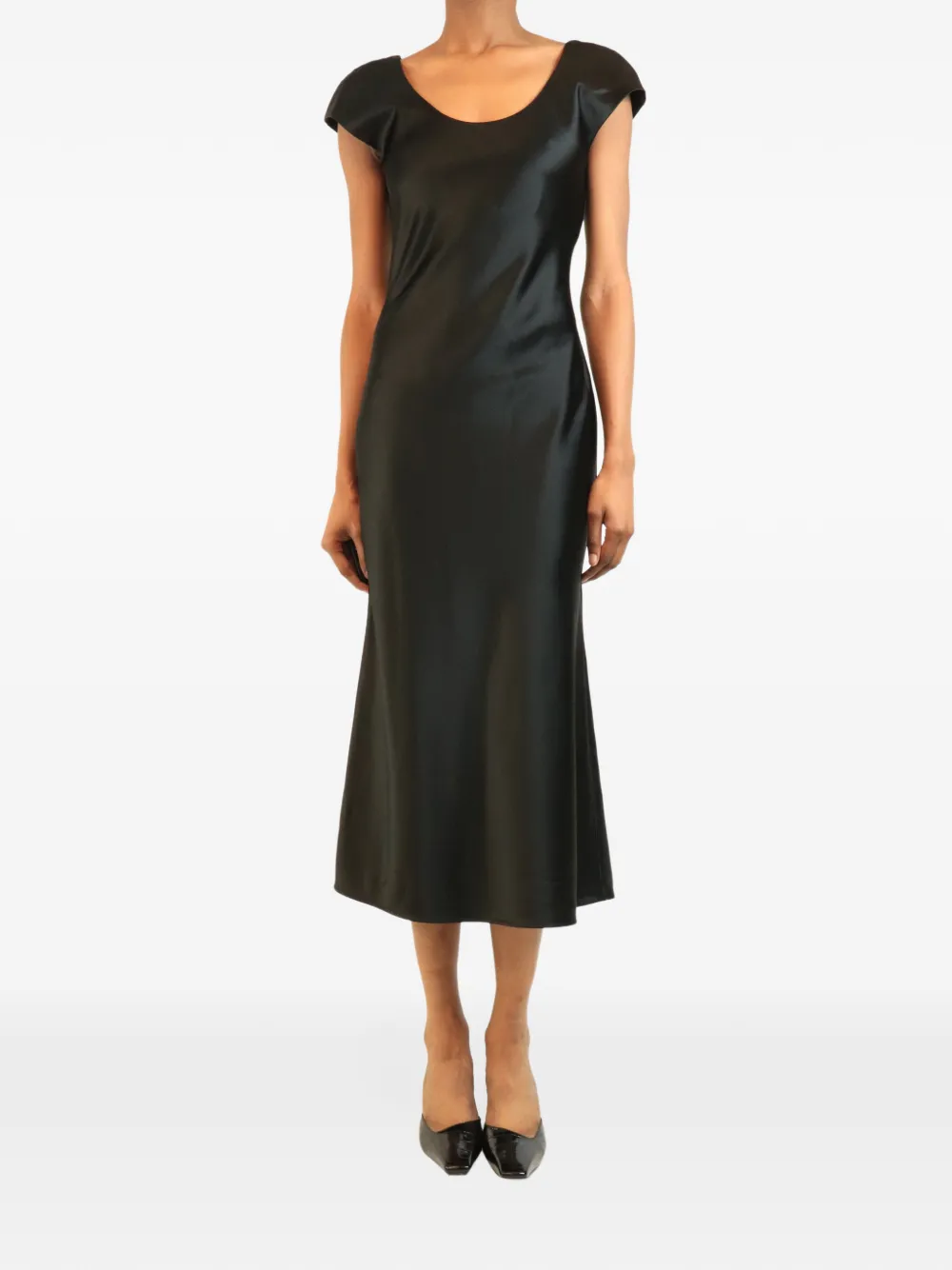 TOTEME bias-cut satin midi dress - Schwarz
