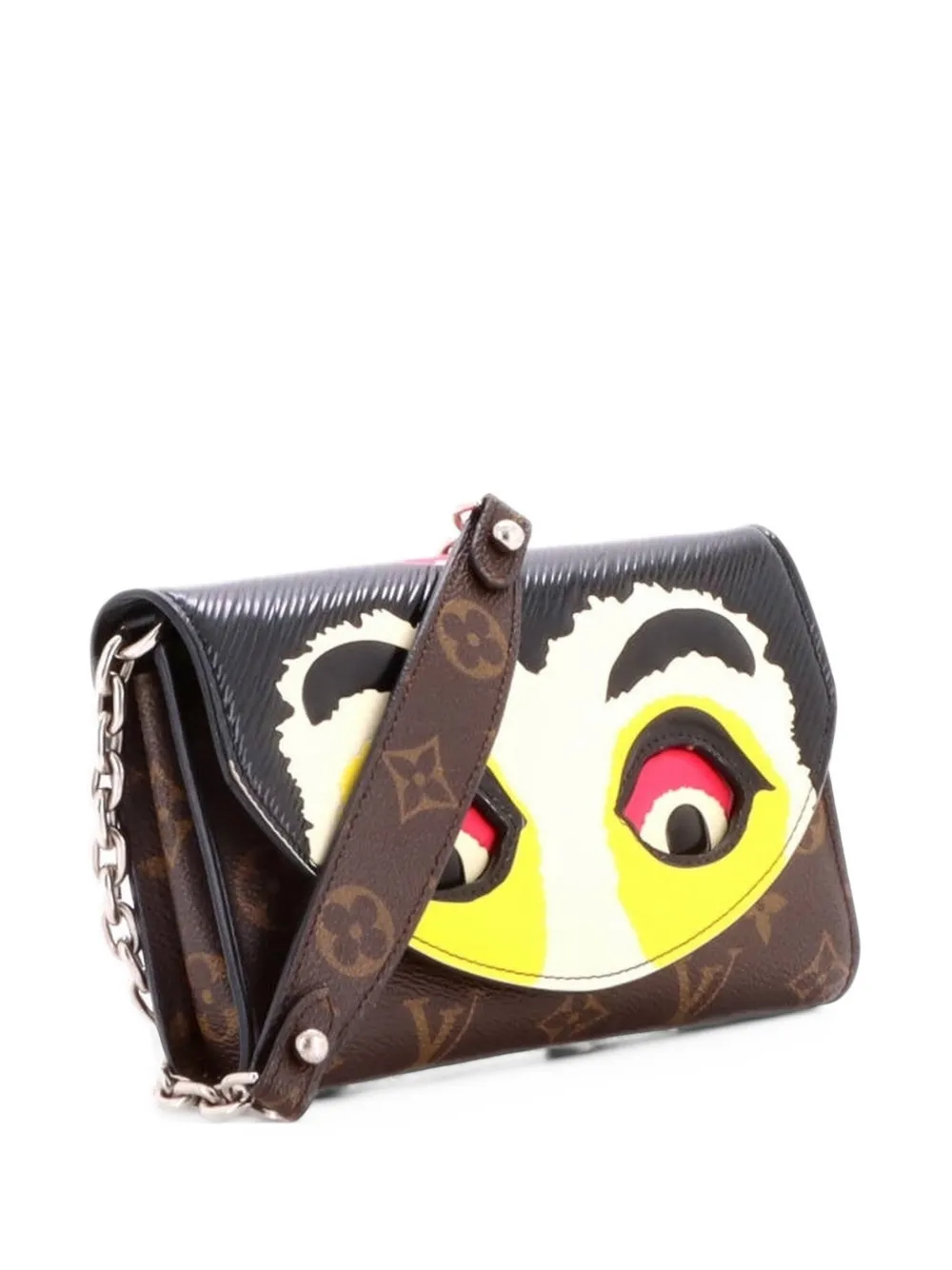 Louis Vuitton Pre-Owned Kabuki Chain Wallet Printed Epi Leather and Monogram Canvas crossbody bag - Nero
