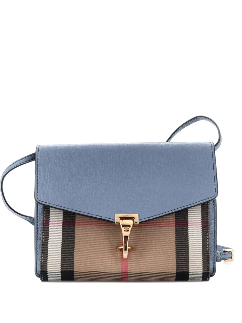 Burberry Pre-Owned Macken Leather and House Check Canvas Small crossbody bag - Mehrfarbig