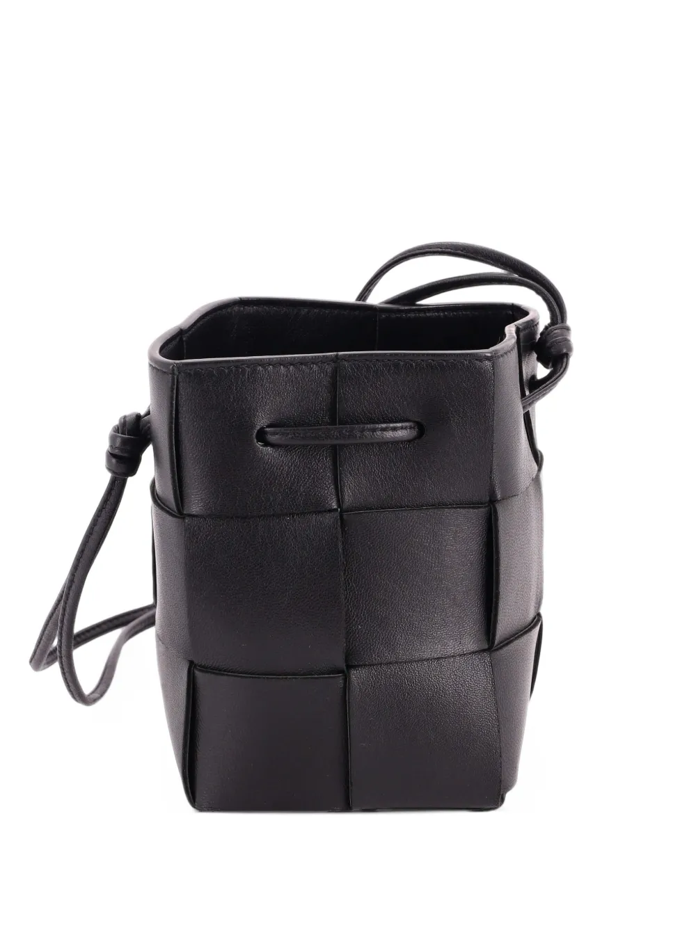 Bottega Veneta Pre-Owned Mini Cassette Intrecciato Beuteltasche - Schwarz