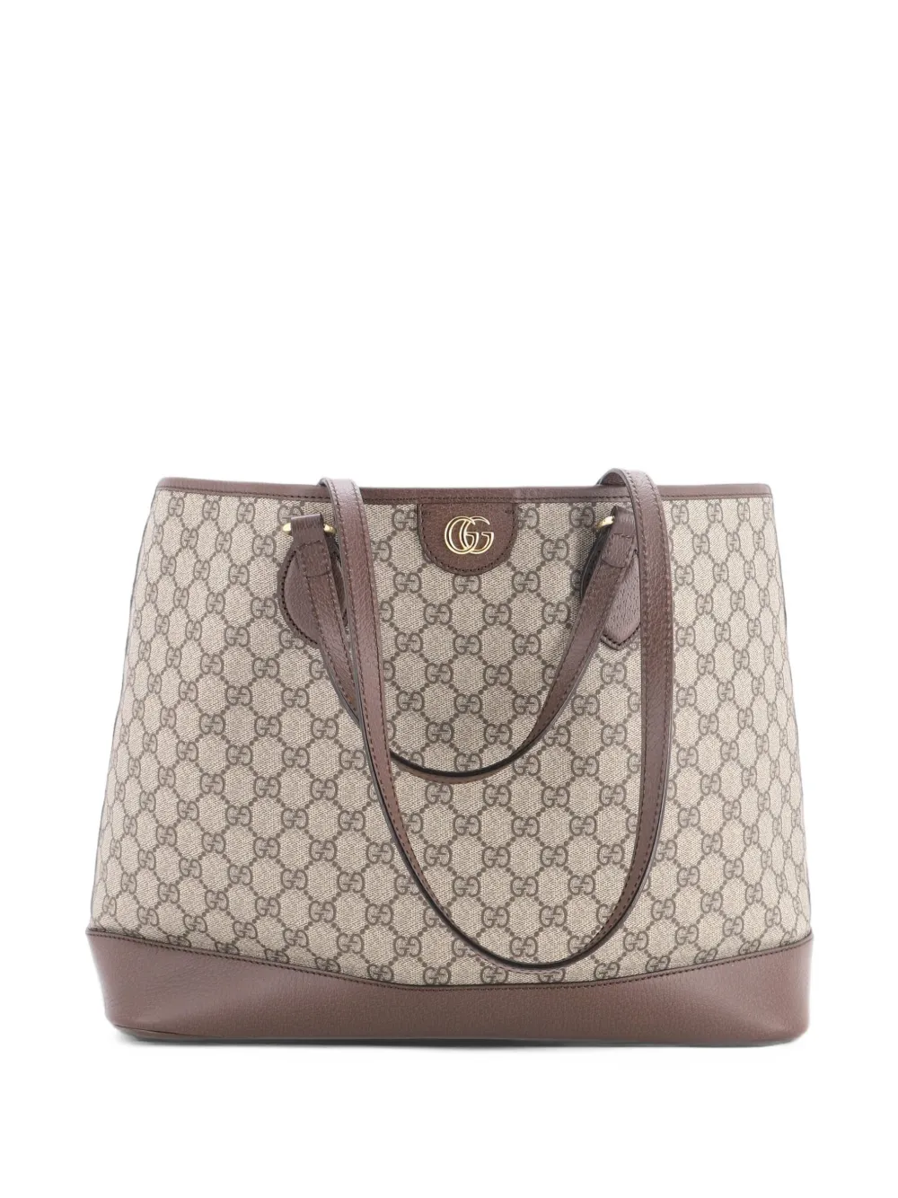 Gucci Pre-Owned Borsa tote Ophidia media in tela cerata GG - Marrone