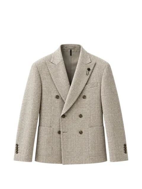 Lardini double-breasted virgin wool blazer