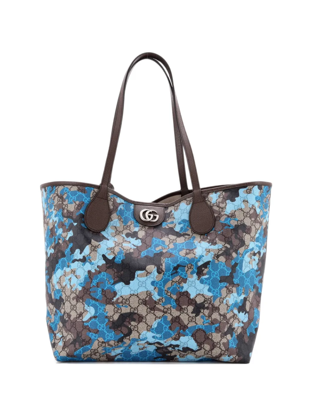 Gucci Pre-Owned Ophidia GG Open GG Camouflage Coated Canvas Large tote bag - Blau