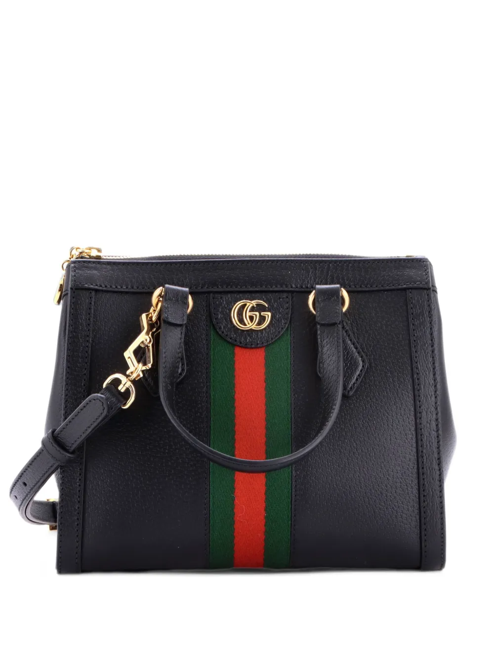 Gucci Pre-Owned Borsa a tracolla Ophidia piccola in pelle - Nero