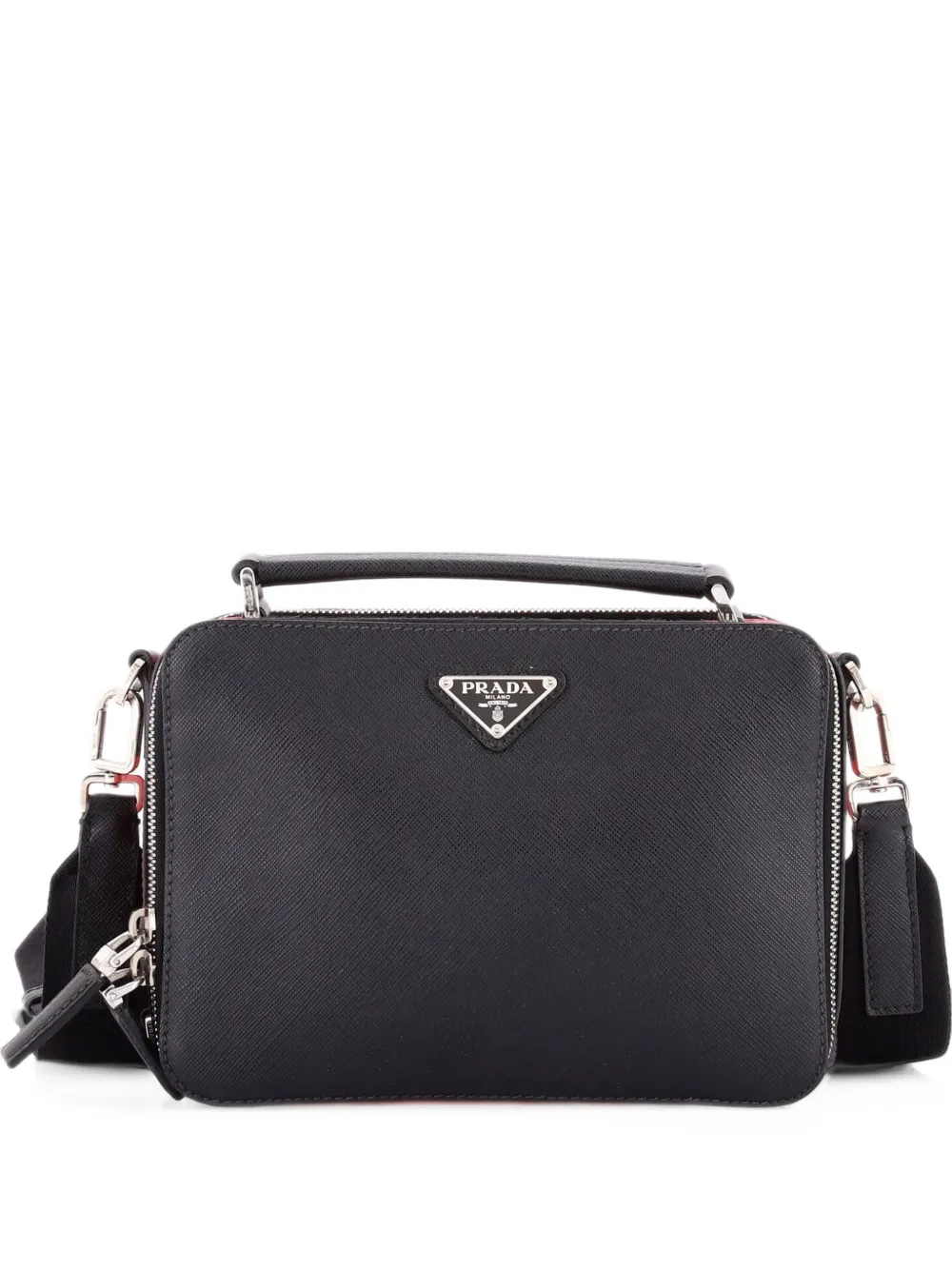 Prada Pre-Owned Brique Saffiano Leather Small crossbody bag - Nero