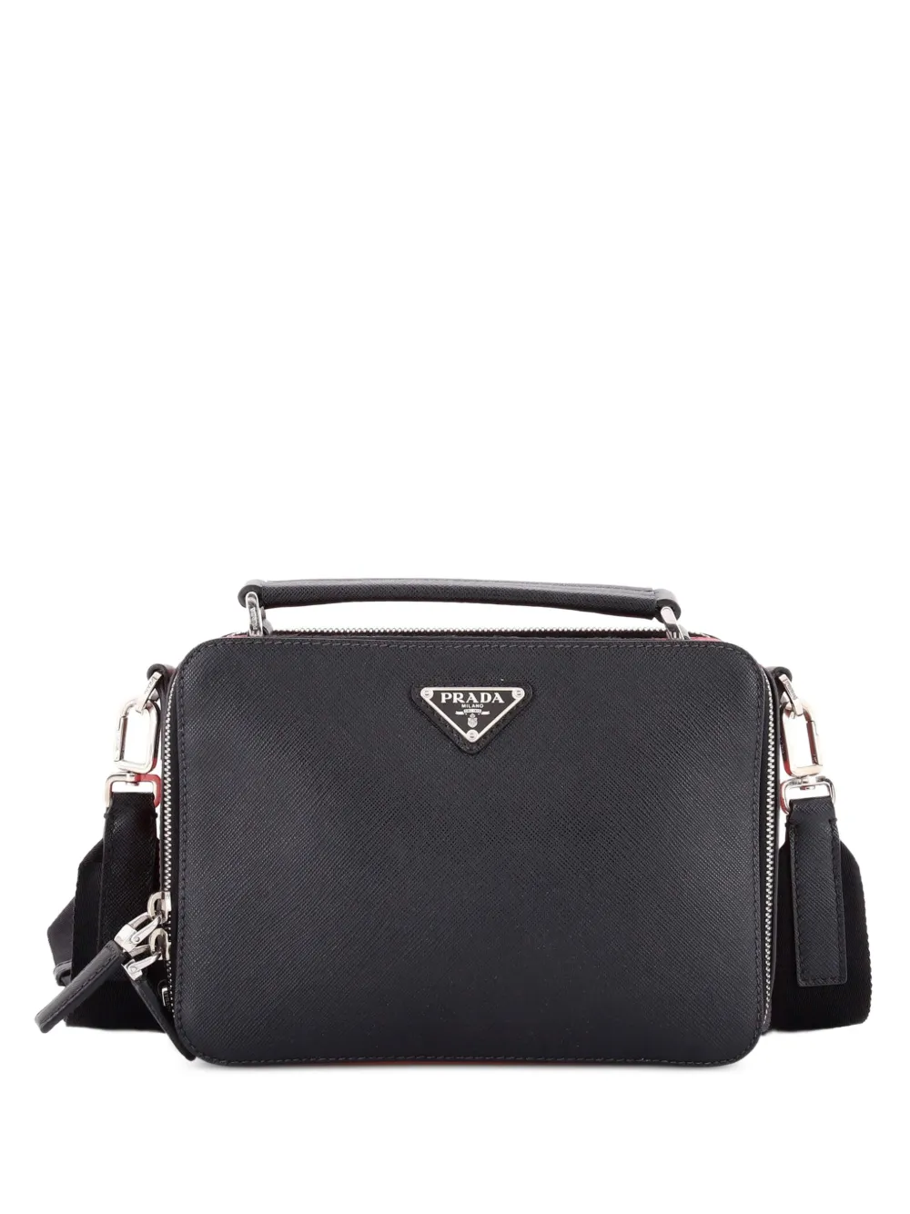 Prada Pre-Owned Brique Saffiano Leather Small crossbody bag - Nero