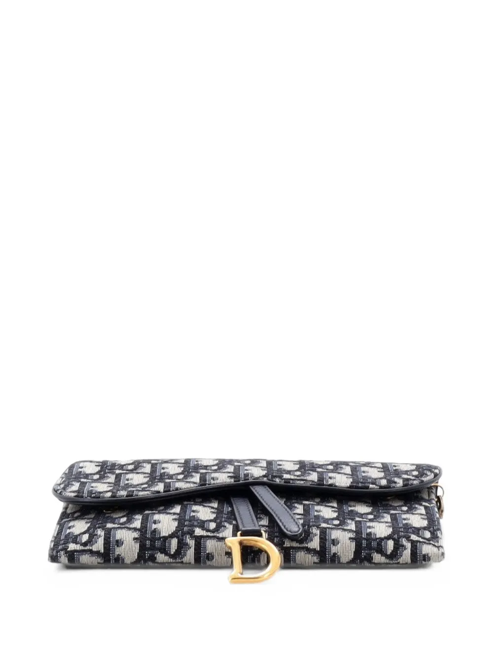 Christian Dior Pre-Owned Saddle Chain Wallet Oblique Canvas crossbody bag - Blau