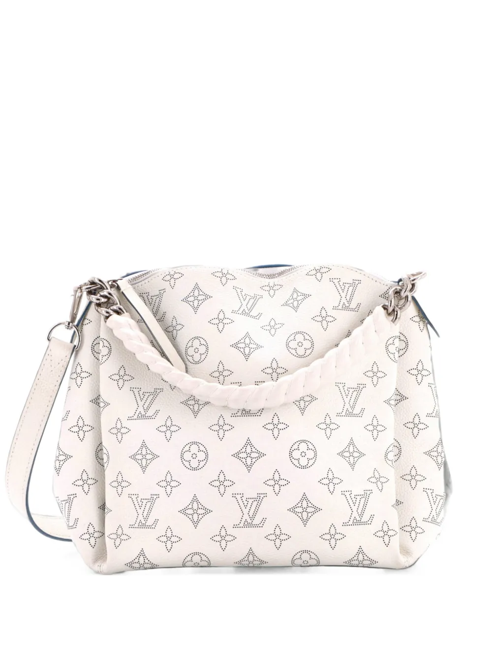 Louis Vuitton Pre-Owned Babylone Handbag Mahina Leather BB hobo bag - White