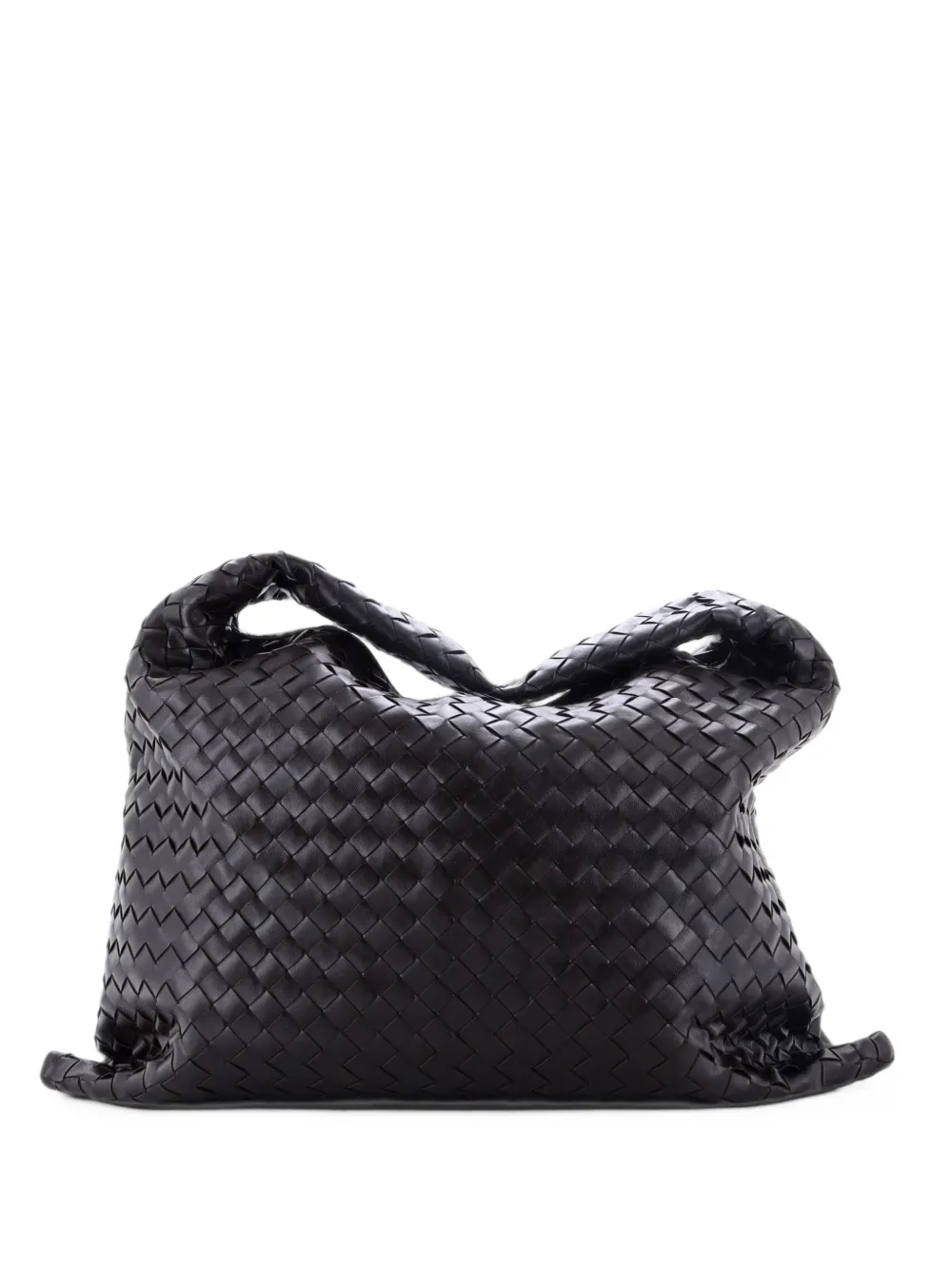 Bottega Veneta Pre-Owned Hop Intrecciato Leather Large hobo bag - Brown