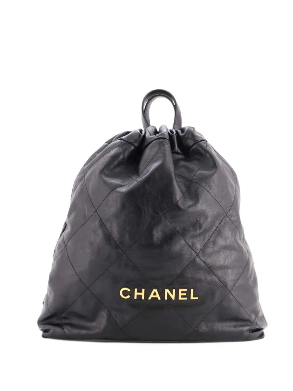 CHANEL Pre-Owned 22 Chain Quilted Calfskin Large backpack - Black