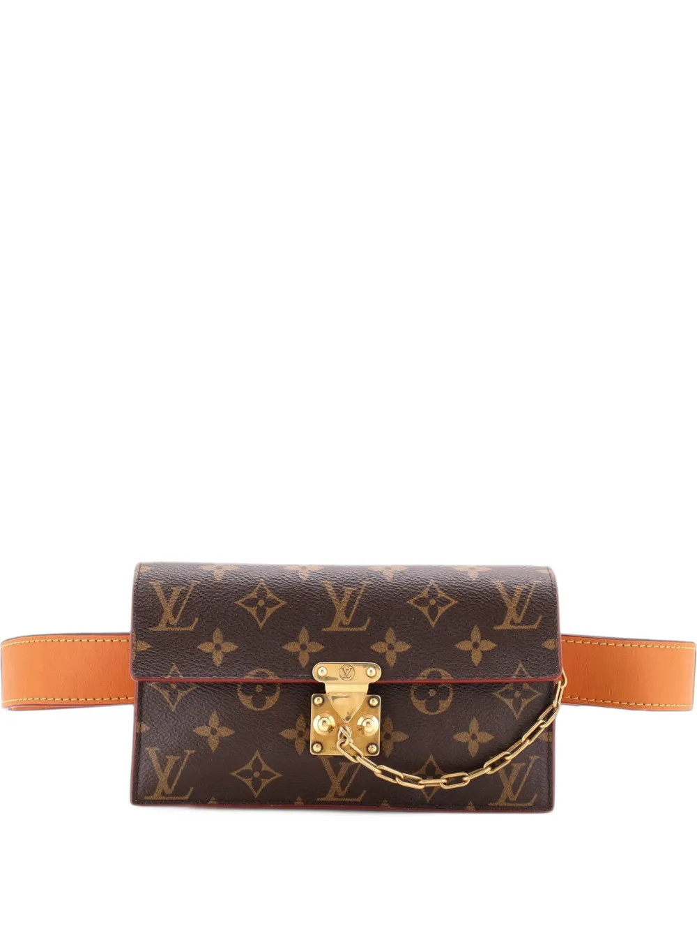 Louis Vuitton Pre-Owned S Lock Pouch Monogram Canvas belt bag - Brown