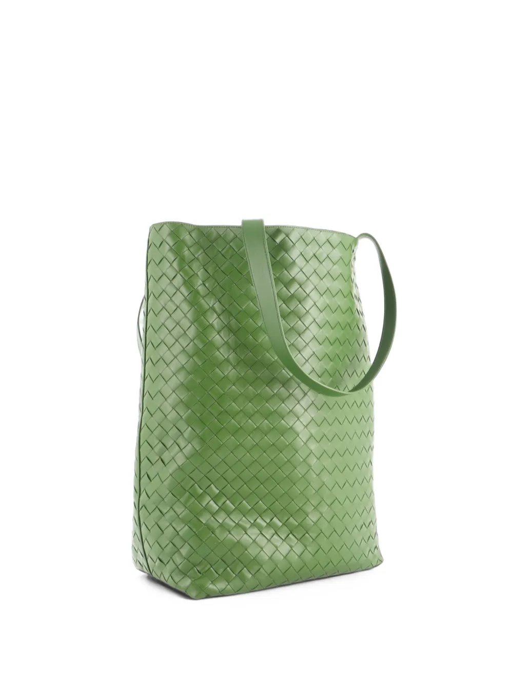 Bottega Veneta Pre-Owned North South Intrecciato Leather Large tote bag - Vert