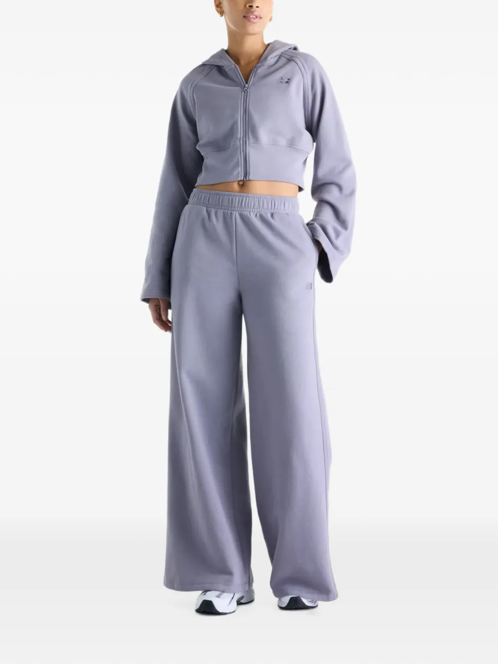 New Balance brushed Coastal fleece pants Blauw